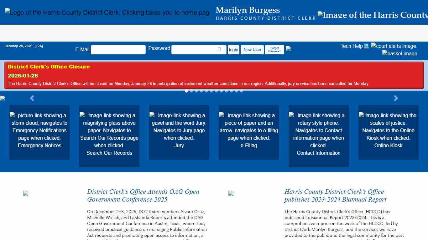 Office of Harris County District Clerk - Marilyn Burgess Home Page